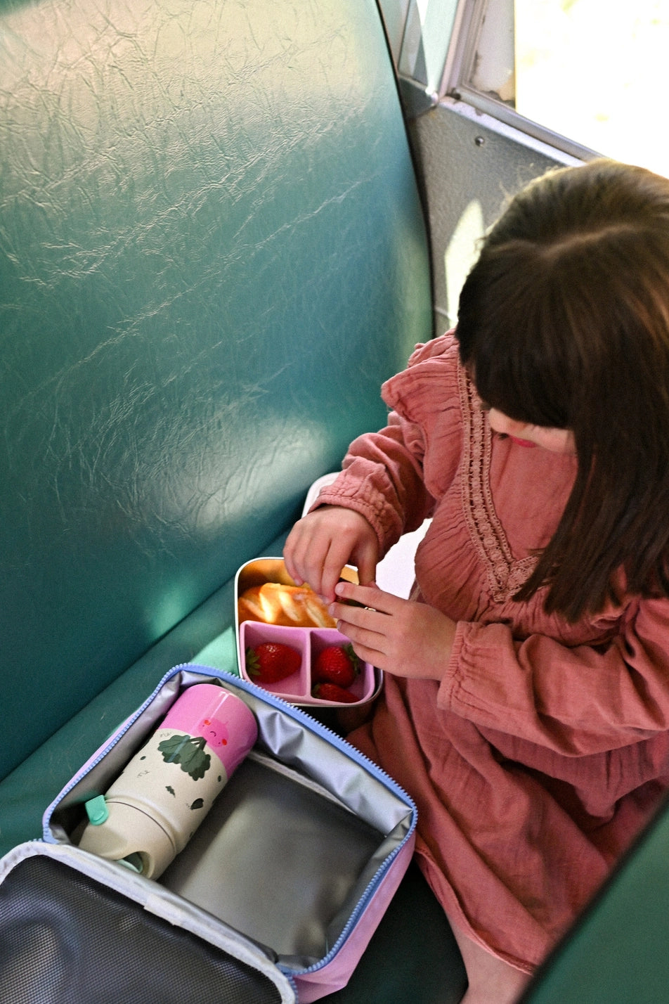 Groentenvriendjes set - RVS lunchbox|drinkfles