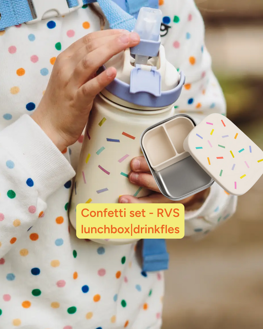 Confetti set - RVS lunchbox|drinkfles
