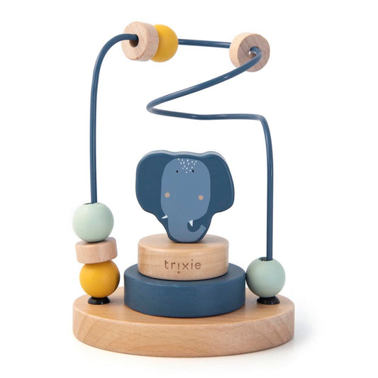 Houten kralenframe - Mrs. Elephant