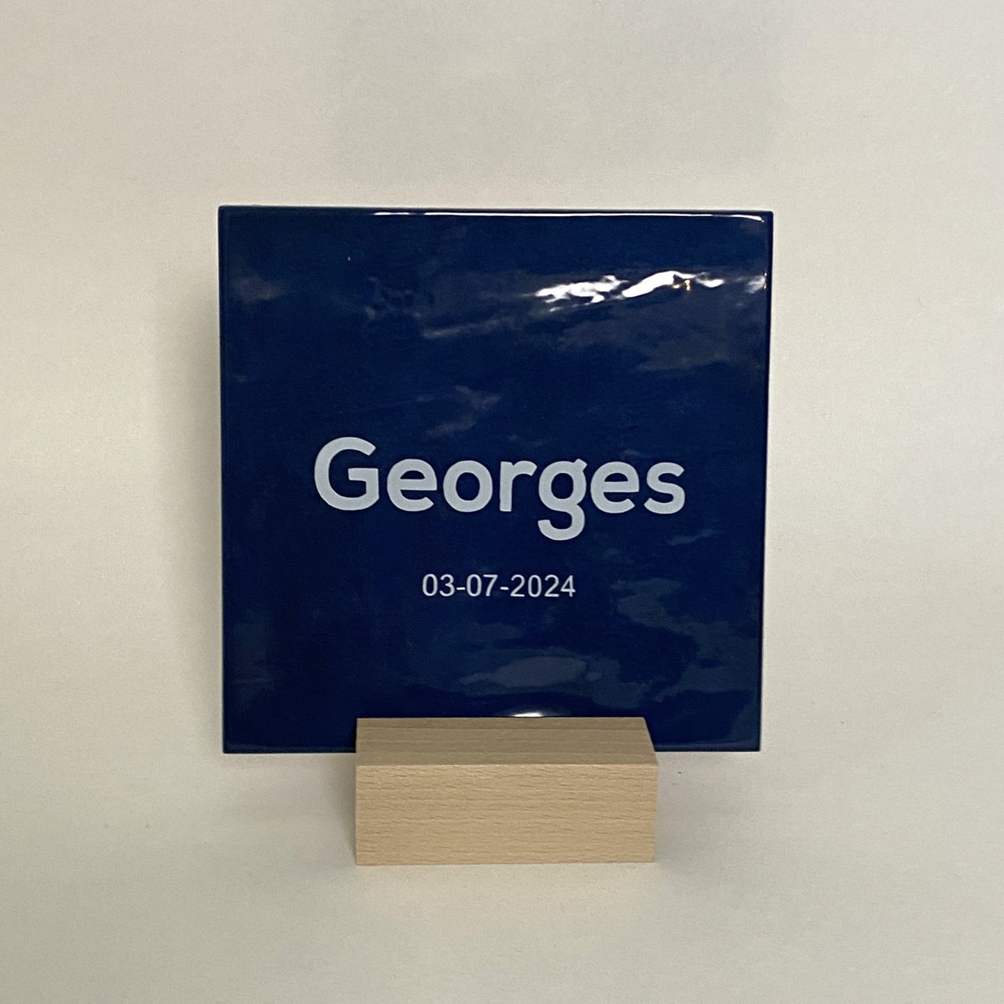 Geboorte tegeltje op basis van geboortekaartje