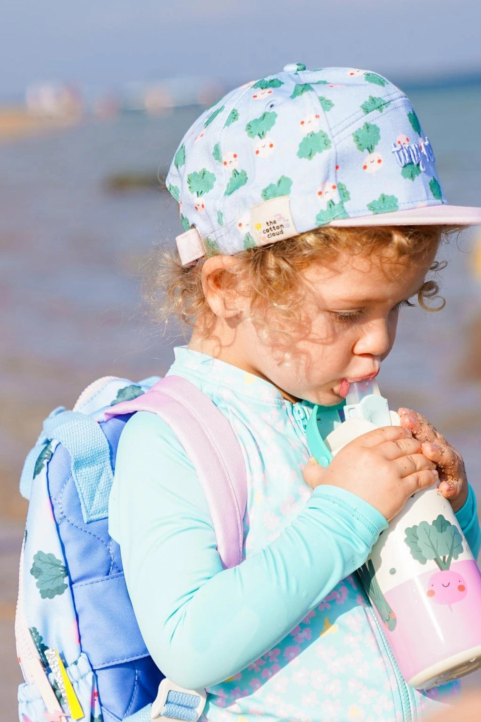 Geïsoleerde roestvrije stalen fles voor kinderen - groentenvriendjes