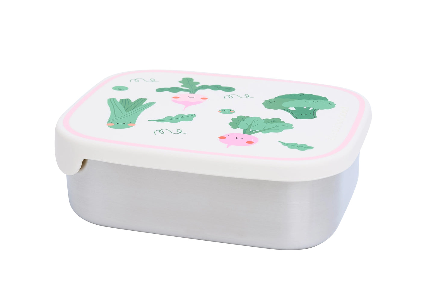 Roestvrij stalen lunchbox met compartimenten - groentenvriendjes
