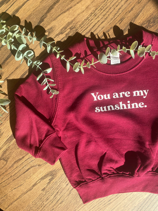 Trui bordeaux - You are my sunshine