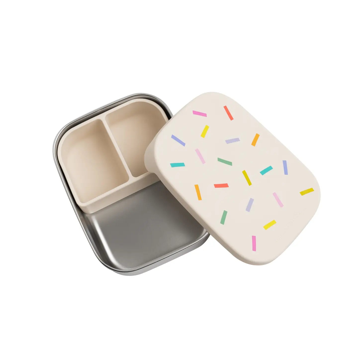 Roestvrij stalen lunchbox met compartimenten -  Confetti