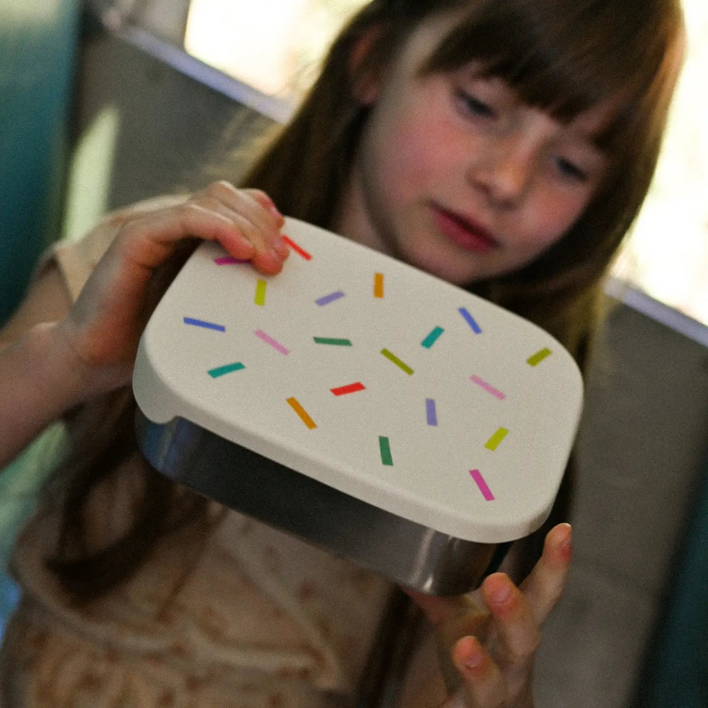 Roestvrij stalen lunchbox met compartimenten -  Confetti