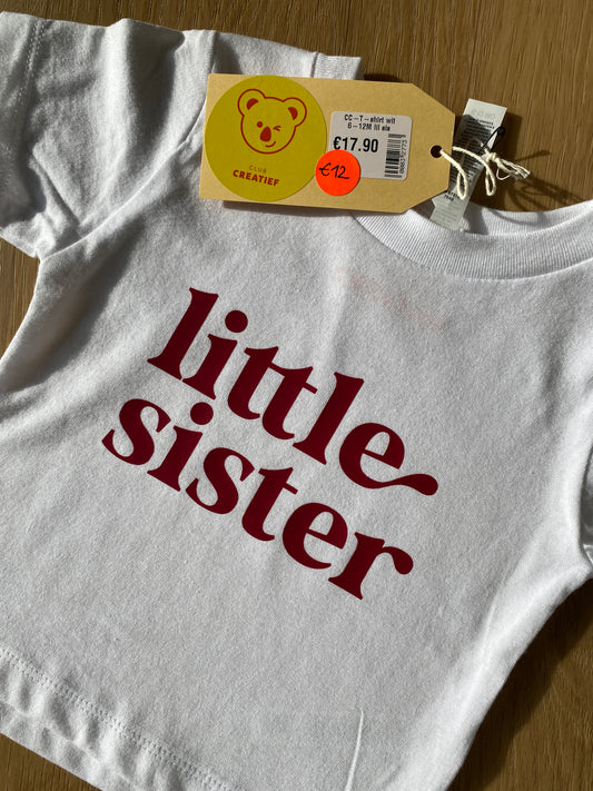 T-shirt 'little sister' 6/12m