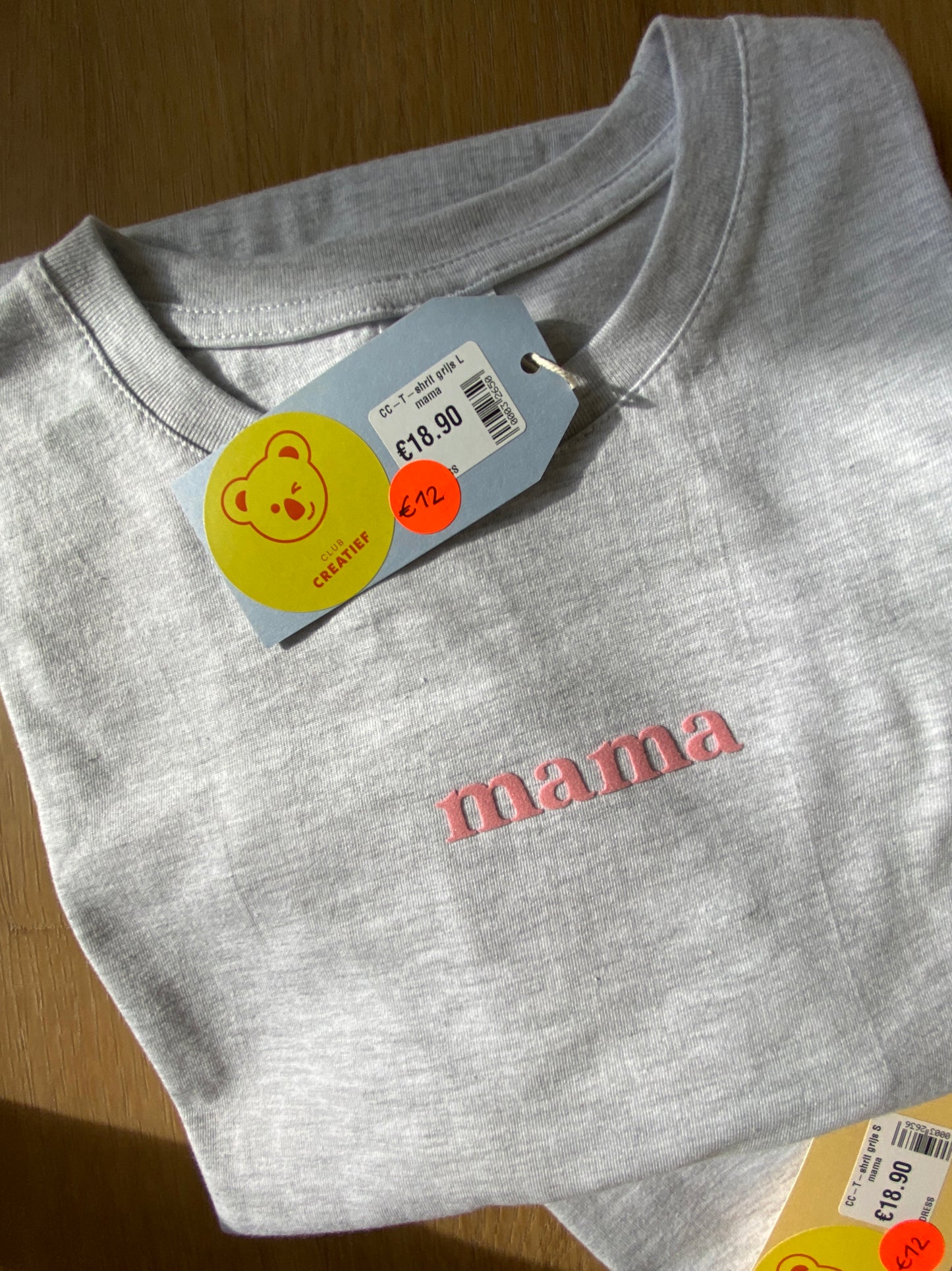 T-shirt mama lichtgrijs