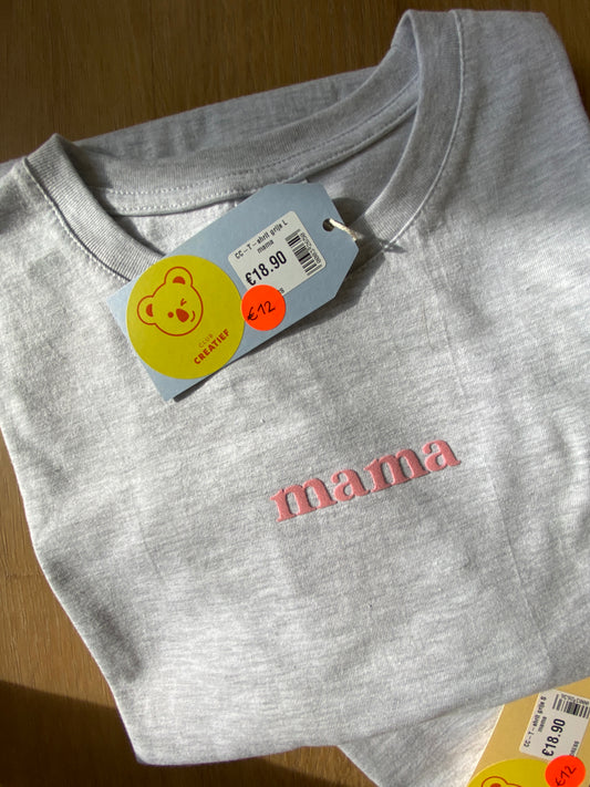 T-shirt mama lichtgrijs