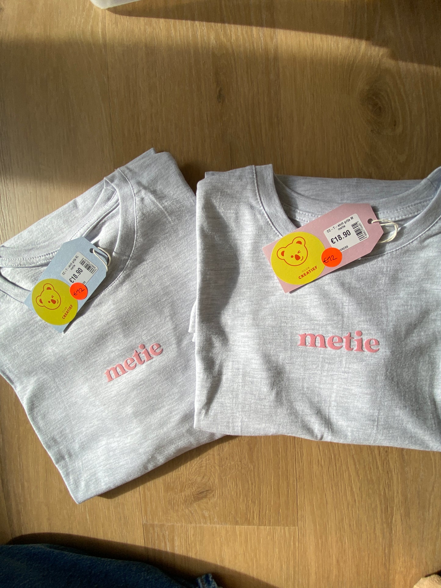 T-shirt metie lichtgrijs