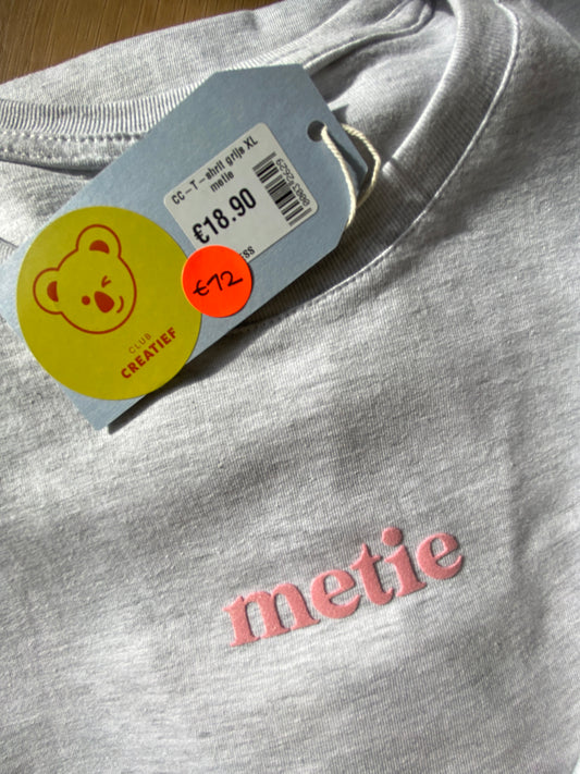 T-shirt metie lichtgrijs