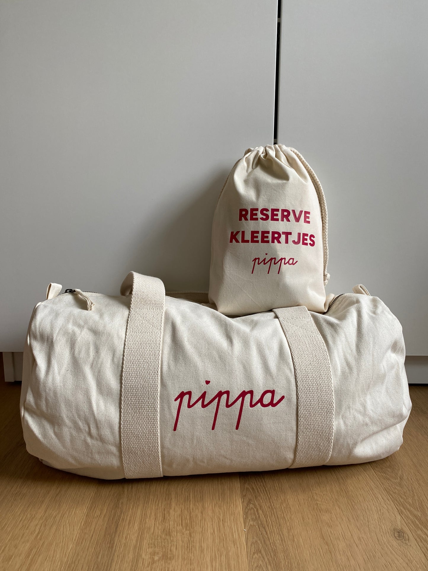 Weekendtas + zakjes Reservekleertjes