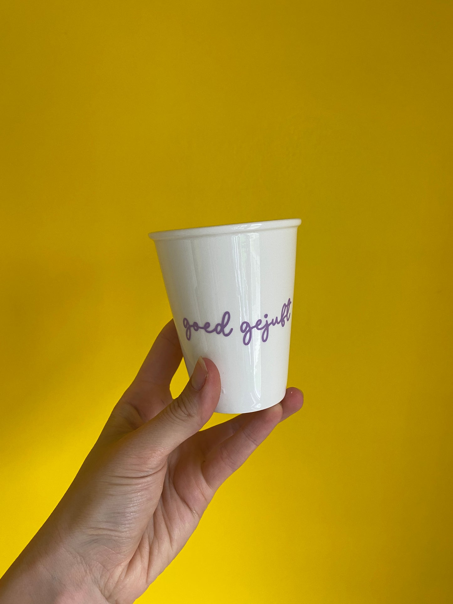 Koffietas porselein - opdruk naar keuze